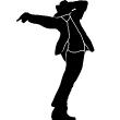 Wandtattoos muzik - Wandtattoos Silhouette von Michael Jackson - ambiance-sticker.com