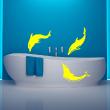 Wandtattoos badezimmer - Wandtattoo Silhouetten-Delfine - ambiance-sticker.com