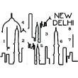 Wandtattoos design - Wandtattoo skyline New Delhi - ambiance-sticker.com