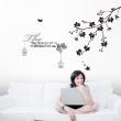 Wandtattoos blume - Wandtattoo Text wall decals flowered with tree and birds - ambiance-sticker.com