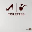 Wandtattoos für Türen - Wandtattoo Tür Toilettes - Frau, Mann - ambiance-sticker.com
