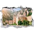 Wandtattoos landschaft - Wandtattoo Landschaft Montserrat-Kloster von Barcelona - ambiance-sticker.com