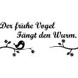 Stickers muraux citations - Sticker Vogel und Wurm - ambiance-sticker.com