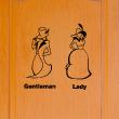 Wandtattoos WC - Wandtattoo wc gentlman - wc Lady - ambiance-sticker.com
