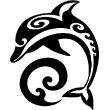 Ein Delphin und eine Welle - ambiance-sticker.com
