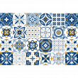 wandtatoos Fliesen - 24 wandtatoos Zementfliesen azulejos lurdes - ambiance-sticker.com