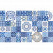 wandtatoos Zementfliesen - 60 wandtatoos Zementfliesen azulejos Serafina - ambiance-sticker.com