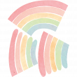 Vorgeklebte Tapeten - Vorgeklebte Tapeten - pastellfarbener Regenbogen design - Riese - ambiance-sticker.com