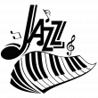 Wandtattoos muzik - Wandtattoos Design Klavier-Jazz - ambiance-sticker.com