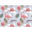 Wandtattoo tropische Möbel Wandtattoo tropische Möbel rosa Flamingos - ambiance-sticker.com