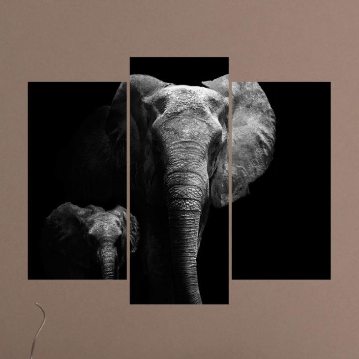 Elefant und sein Baby - ambiance-sticker.com