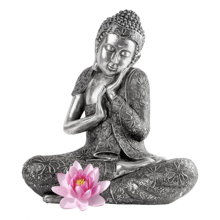 Wandtattoos ZEN - Wandtattoo Buddha und Lotus - ambiance-sticker.com