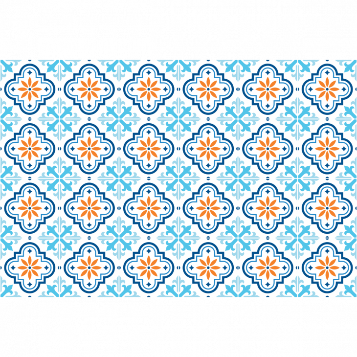 wandtatoos Zementfliesen - 24 wandtattoo Fliesenbelag azulejos arabeske Ornamente - ambiance-sticker.com