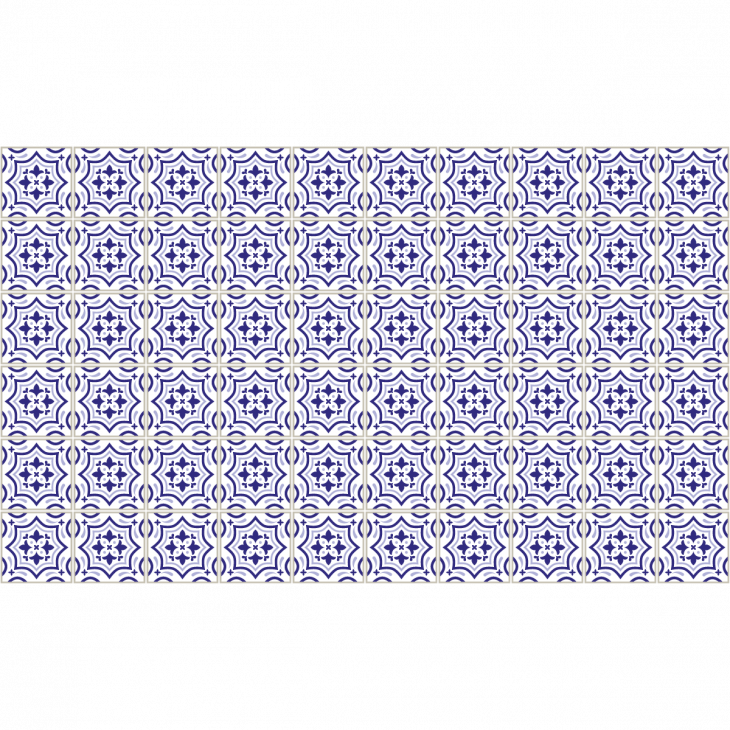 wandtatoos Zementfliesen - 60 wandtatoos Zementfliesen azulejos Urraca - ambiance-sticker.com