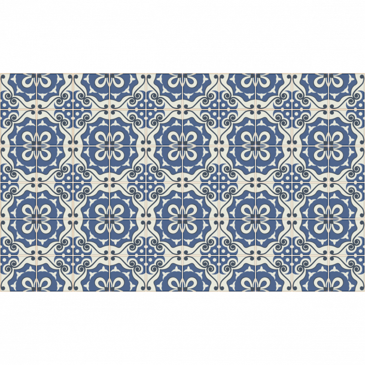 wandtatoos Zementfliesen - 60 wandtattoo Fliesenbelag azulejos Novella - ambiance-sticker.com