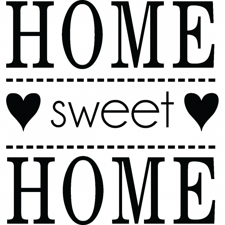 Wandtattoos sprüche - Wandtattoo Home Sweet Home - ambiance-sticker.com
