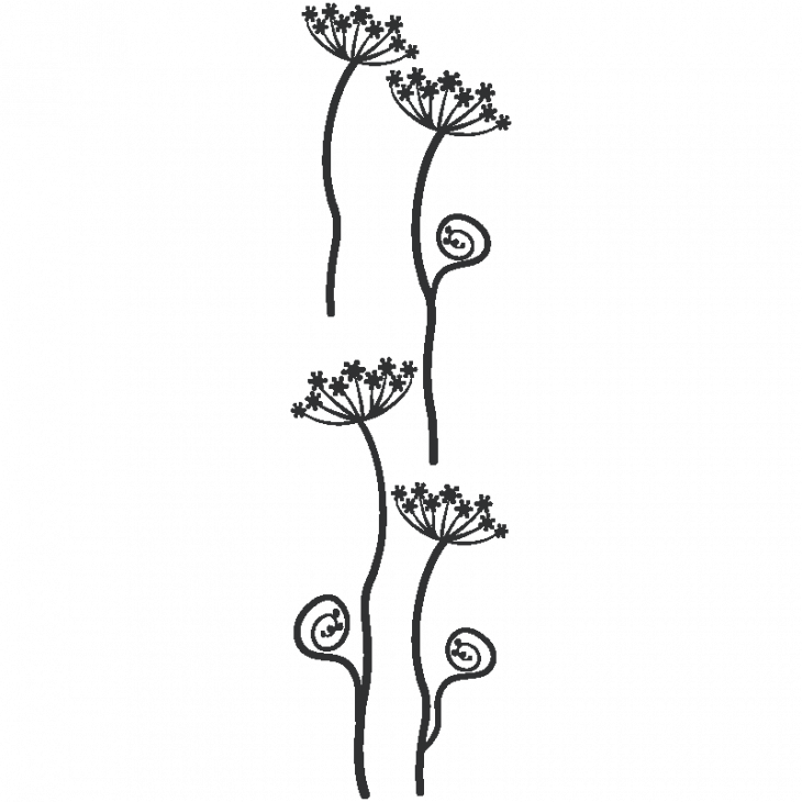 elegante lange Blumen - ambiance-sticker.com