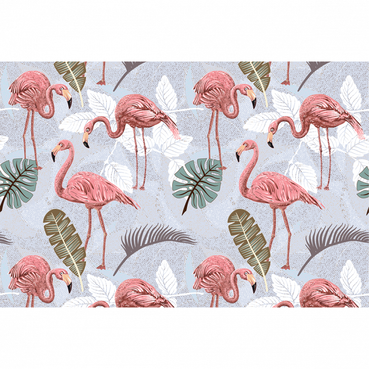 Wandtattoo tropische Möbel Wandtattoo tropische Möbel rosa Flamingos - ambiance-sticker.com
