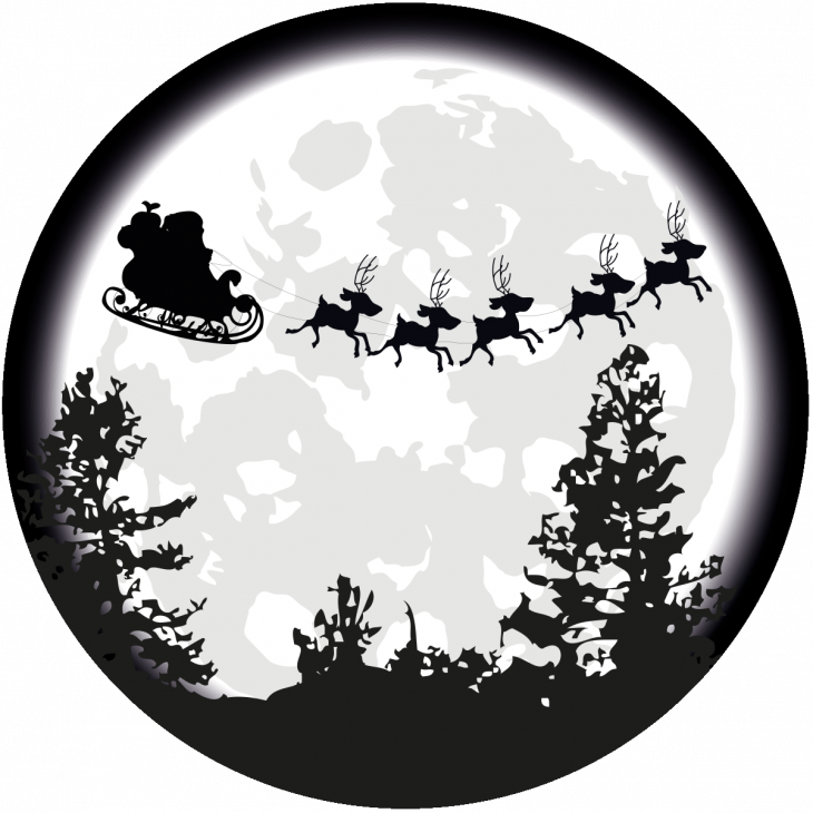 Wandtattoos Weihnachten - Wandtatoos Weihnachten Im Mondlicht - ambiance-sticker.com