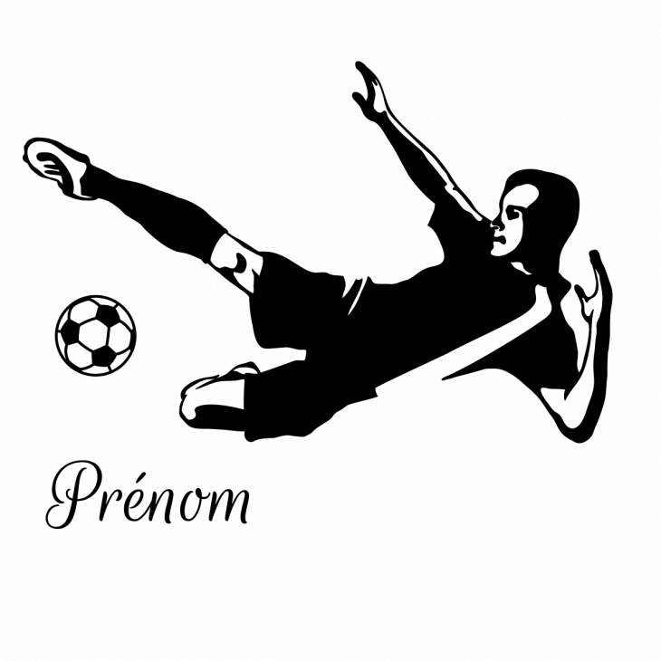 Wandtattoos kinderzimmer - Wandtattoo Anpassbare kinderzimmer professioneller Fußballspieler - ambiance-sticker.com
