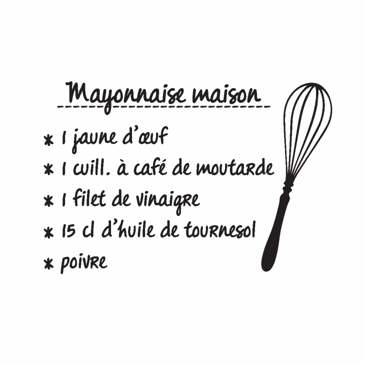 Wandtattoos für küche - Wandtattoo deko Mayonnaise maison - ambiance-sticker.com