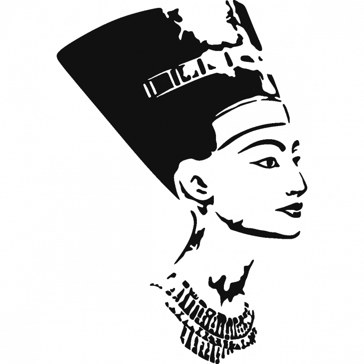 Wandtattoos design - Wandtattoo Kopf Ägypten – Nefertiti - ambiance-sticker.com
