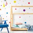 Wall decals child - 120 wall decals multicolored rounds - ambiance-sticker.com