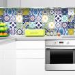 wall decal tiles - 16 wall decal tiles azulejos Vintage refined - ambiance-sticker.com