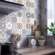 wall decal cement tiles - 24 wall stickers cement tiles acconigi - ambiance-sticker.com