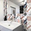 wall decal cement tiles - 24 wall stickers cement tiles generomo - ambiance-sticker.com