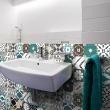wall decal cement tiles - 24 wall stickers cement tiles tilinia - ambiance-sticker.com