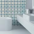 wall decal tiles - 24 wall stickers cement tiles azulejos Carmita - ambiance-sticker.com