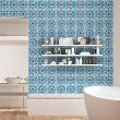 wall decal tiles - 24 wall stickers cement tiles azulejos Henrique - ambiance-sticker.com
