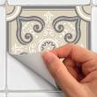 wall decal cement tiles - 24 wall stickers cement tiles bella - ambiance-sticker.com