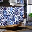 wall decal cement tiles - 24 wall stickers cement tiles grenina - ambiance-sticker.com