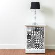 Wall decal tiled furniture 24 wall decal furniture cement tile authentic deciana - ambiance-sticker.com