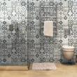 wall decal cement tiles - 24 wall decal tiles azulejos cédrizio - ambiance-sticker.com
