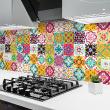 wall decal cement tiles - 24 wall decal tiles azulejos custodio - ambiance-sticker.com