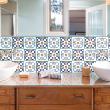 wall decal cement tiles - 24 wall decal tiles Faro - ambiance-sticker.com