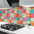 wall decal cement tiles - 24 wall decal tiles azulejos fililana - ambiance-sticker.com
