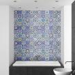 wall decal cement tiles - 24 wall stickers tiles Flamenco - ambiance-sticker.com