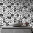 wall decal cement tiles - 24 wall decal tiles azulejos kimina - ambiance-sticker.com