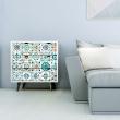 Wall decal tiled furniture 24 wall stickers tiled furniture solenia - ambiance-sticker.com