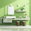 wall decal tiles - 24 wall decal tiles Verdant ornaments - ambiance-sticker.com