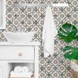 wall decal cement tiles - 30 wall stickers cement tiles loris - ambiance-sticker.com