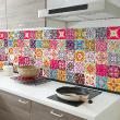 wall decal cement tiles - 30 wall stickers cement tiles azulejos anastasia - ambiance-sticker.com