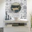 wall decal tiles - 30 wall stickers cement tiles azulejos claudina - ambiance-sticker.com
