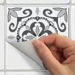 wall decal cement tiles - 30 wall stickers cement tiles azulejos claudina - ambiance-sticker.com