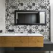 wall decal cement tiles - 30 wall stickers cement tiles azulejos elena - ambiance-sticker.com