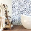 wall decal cement tiles - 30 wall stickers cement tiles azulejos folio - ambiance-sticker.com